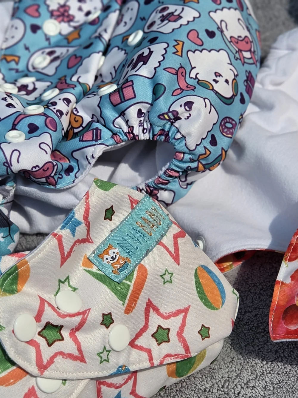 Reusable Print Diapers With Charcoal Liners - Alvababy